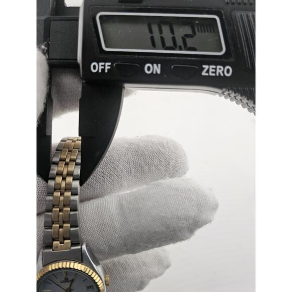 Vintage Lorus V827 Ladies President Style Fluted Bezel Day Date NOS New Battery - Picture 8 of 11